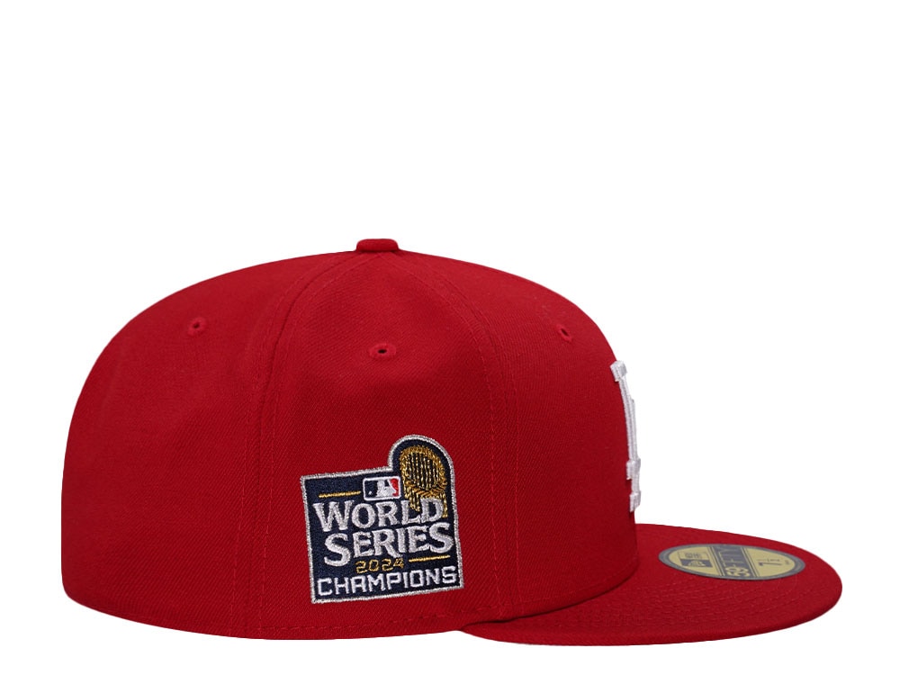 New Era Los Angeles Dodgers World Series 2024 Champions Red Edition 59Fifty Fitted Casquette