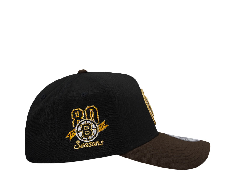 New Era Boston Bruins 80 Seasons Black Two Tone Edition 9Forty A Frame Snapback Casquette