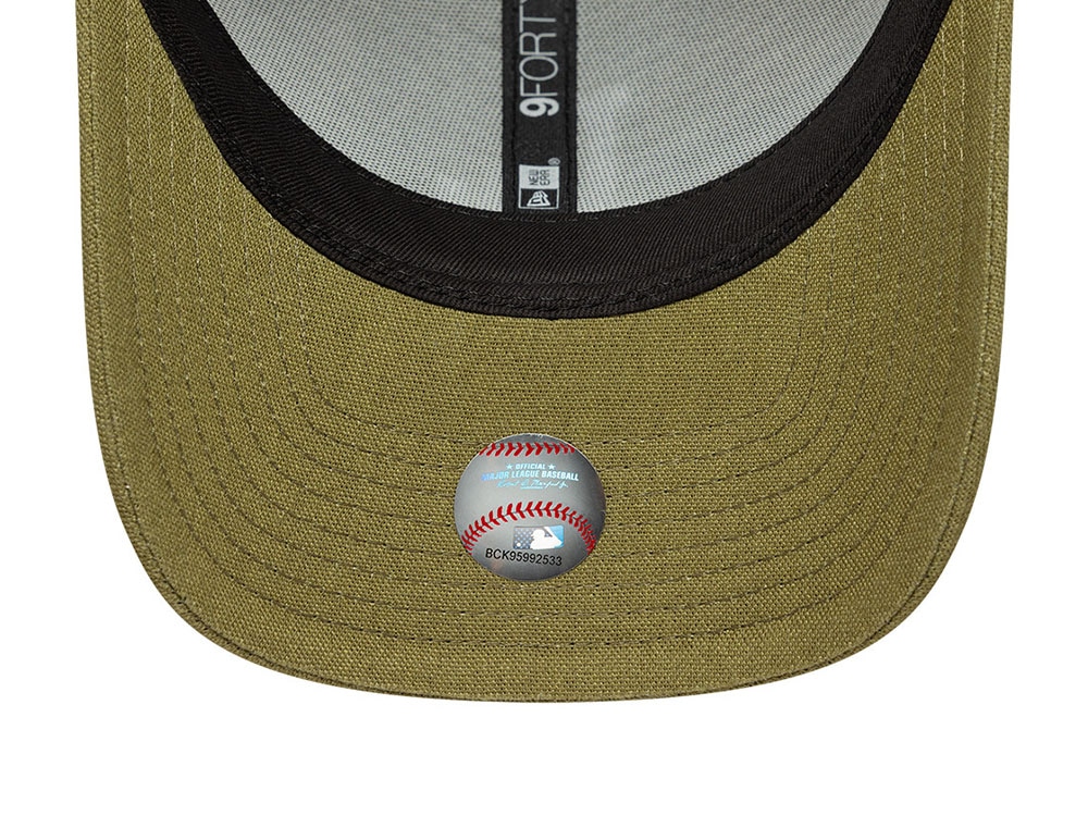 New Era Los Angeles Dodgers Linen Olive Edition 9Forty M Crown Snapback Casquette
