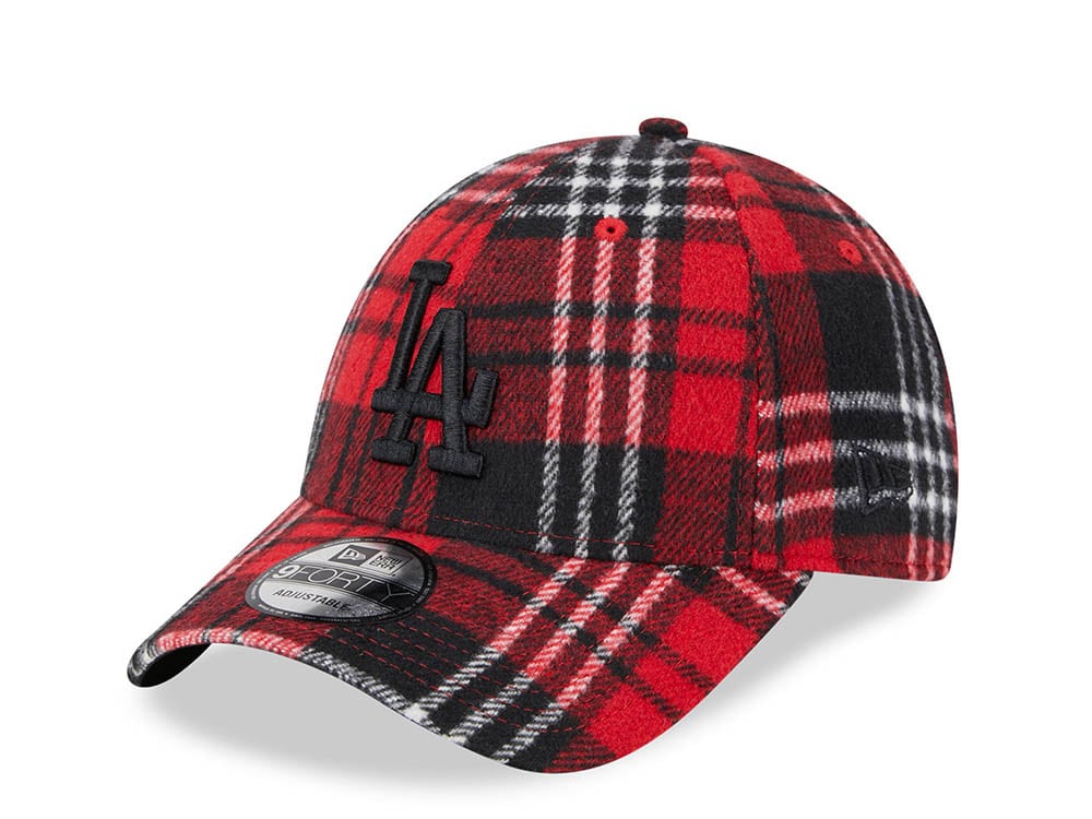 New Era Los Angeles Dodgers Checkered Red 9Forty Strapback Casquette