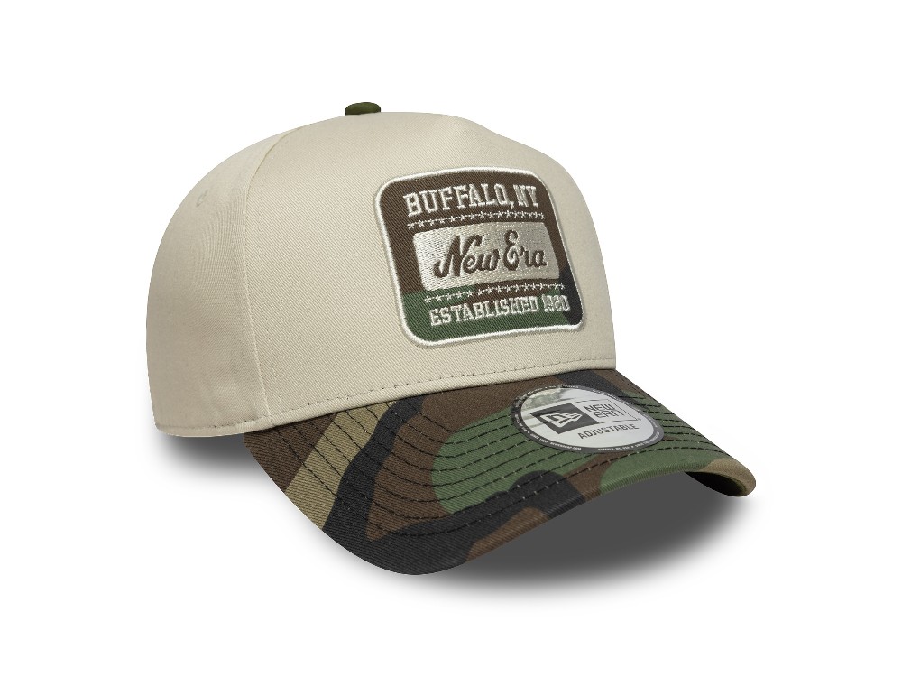 New Era Camo Patch Stone 9Forty A Frame Snapback Casquette