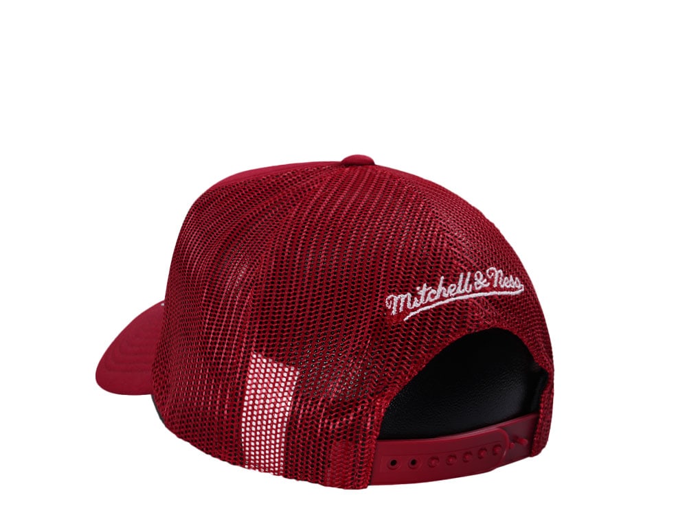 Mitchell & Ness Miami Heat Red Trucker Adjustable Fit Snapback Casquette