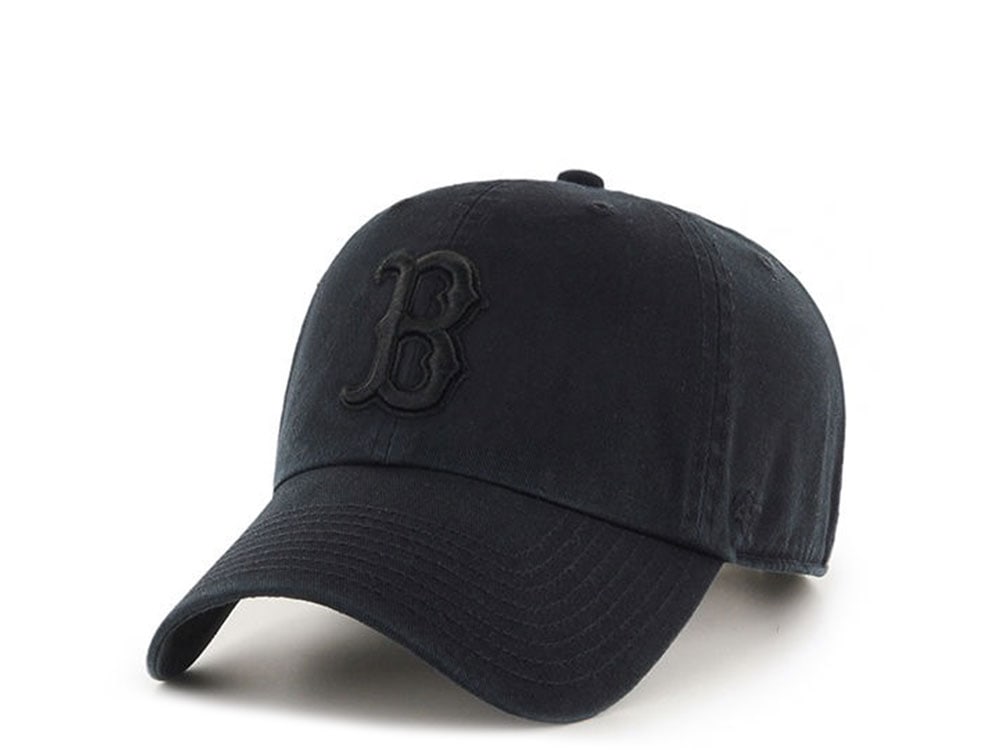 47Brand Boston Red Sox Clean Up All Black Strapback Casquette