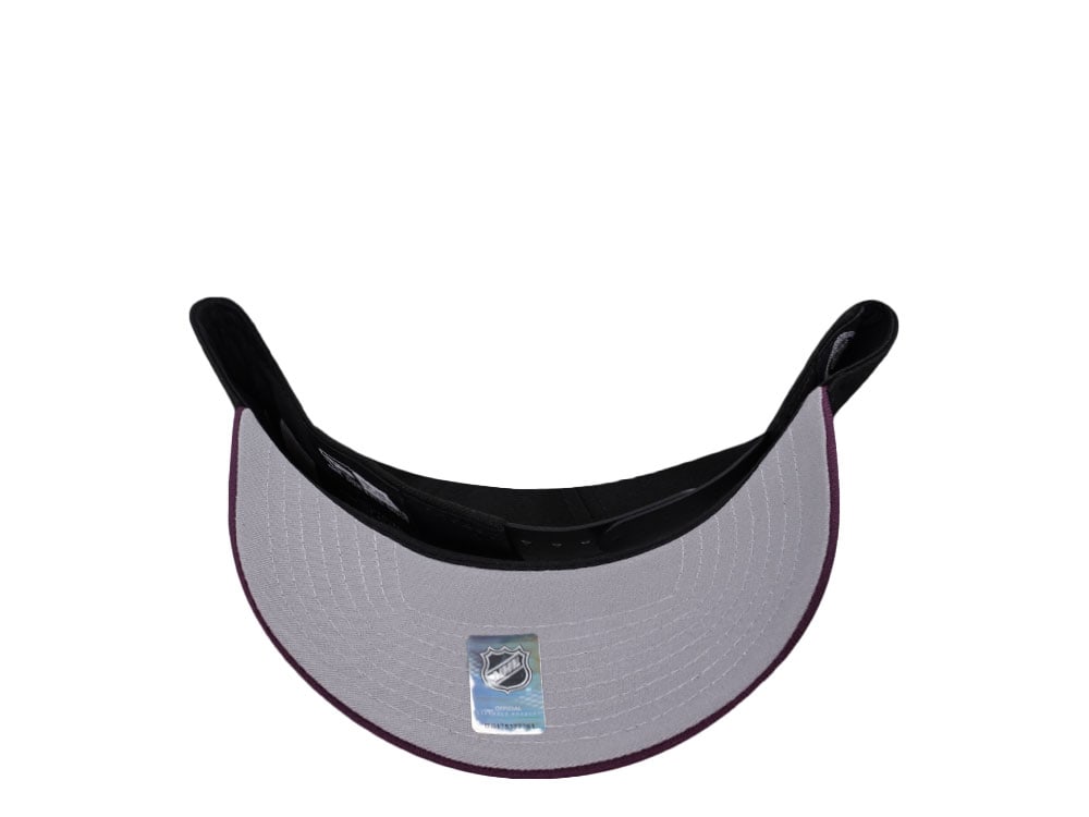 New Era Anaheim Ducks 10th Anniversary Black Plum Two Tone Edition 9Forty A Frame Snapback Casquette