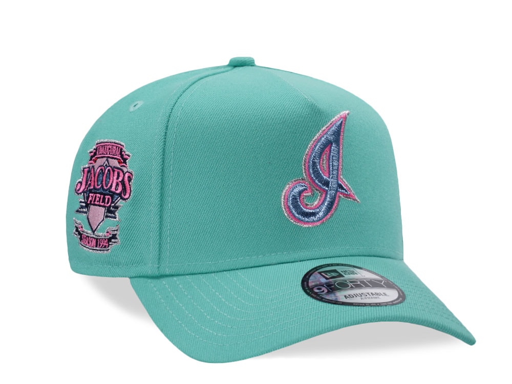 New Era Cleveland Indians Inaugural Season 1994 Candy Mint Prime Edition 9Forty A Frame Snapback Casquette