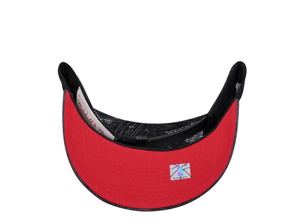 Mitchell & Ness Atlanta Hawks Burnt Ends Black Trucker Snapback Casquette