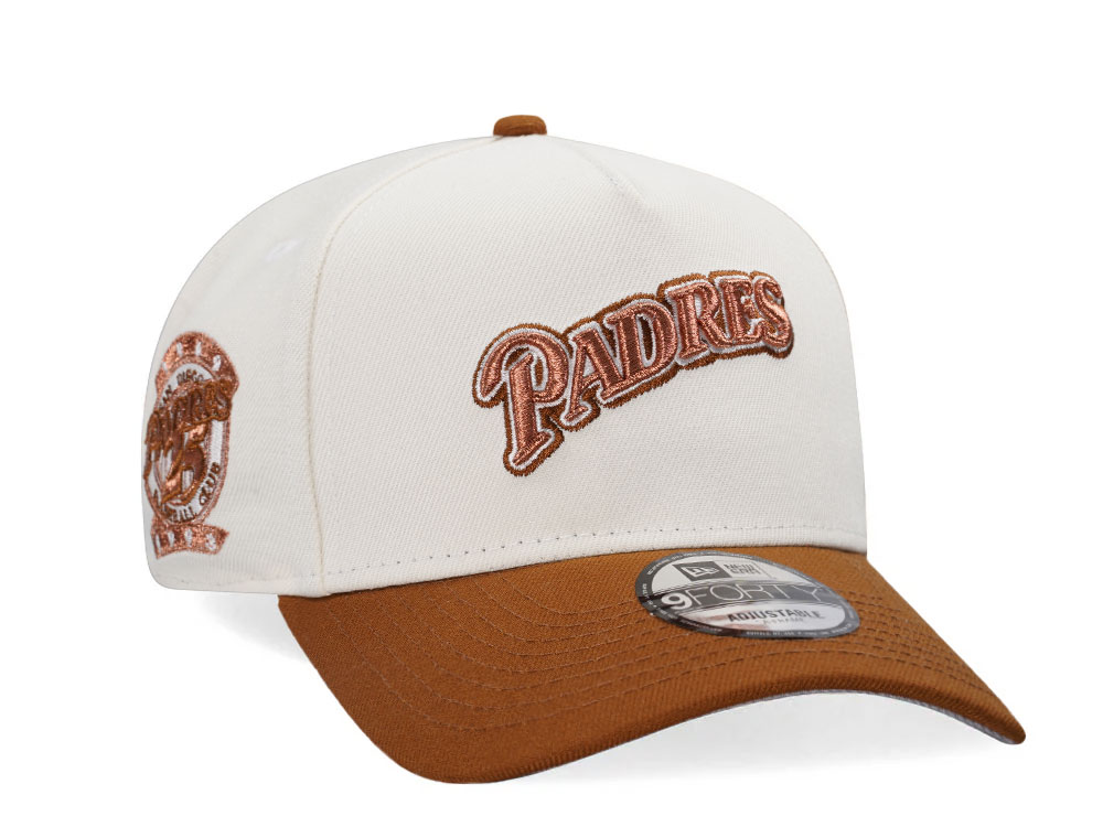 New Era San Diego Padres Chrome Copper Two Tone 9Forty A Frame Snapback Casquette