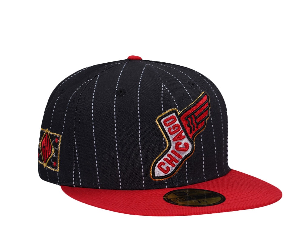 New Era Chicago White Sox Pinstripe Black Two Tone Edition 59Fifty Fitted Casquette