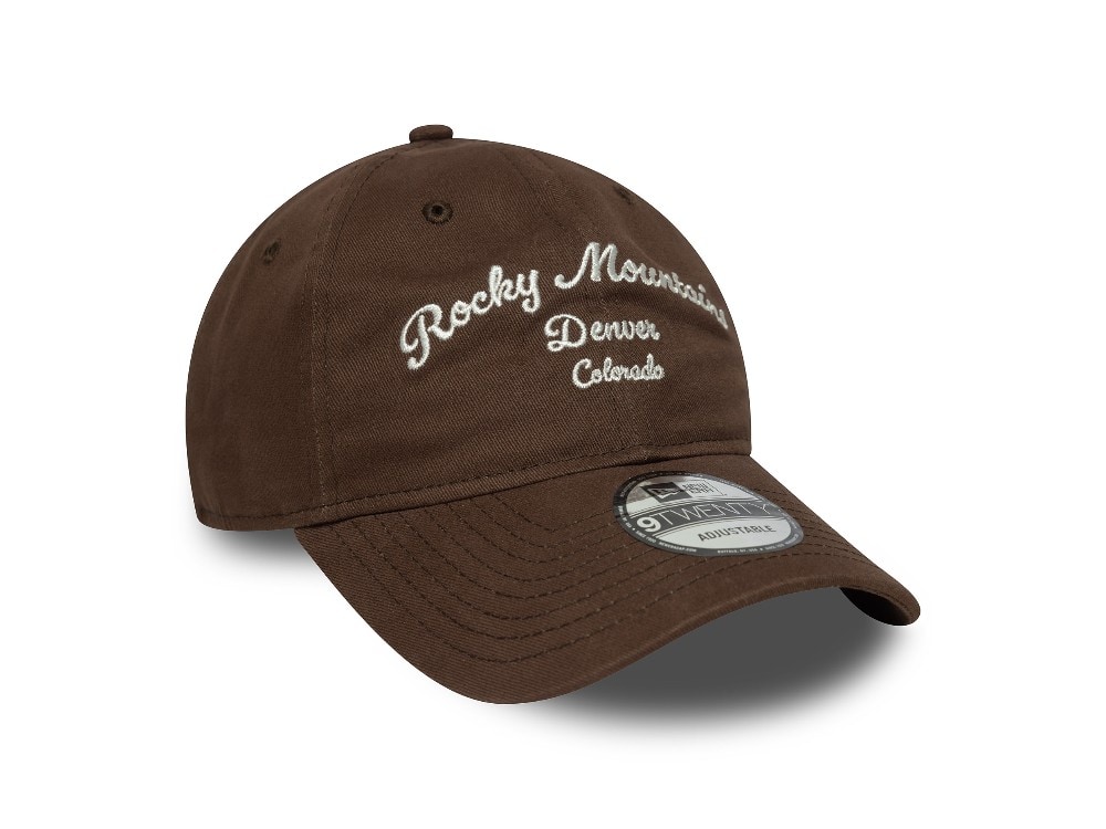 New Era Rocky Mountains Wordmark Brown 9Twenty Strapback Casquette