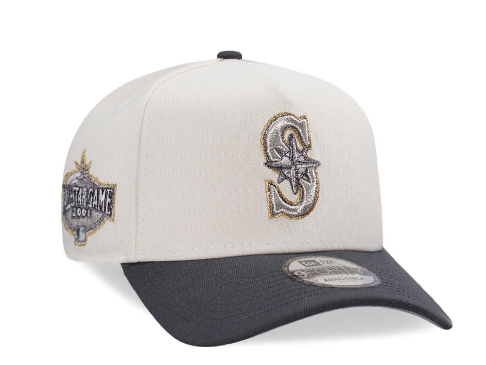 New Era Seattle Mariners All Star Game 2001 Chrome Two Tone Edition 9Forty A Frame Snapback Casquette