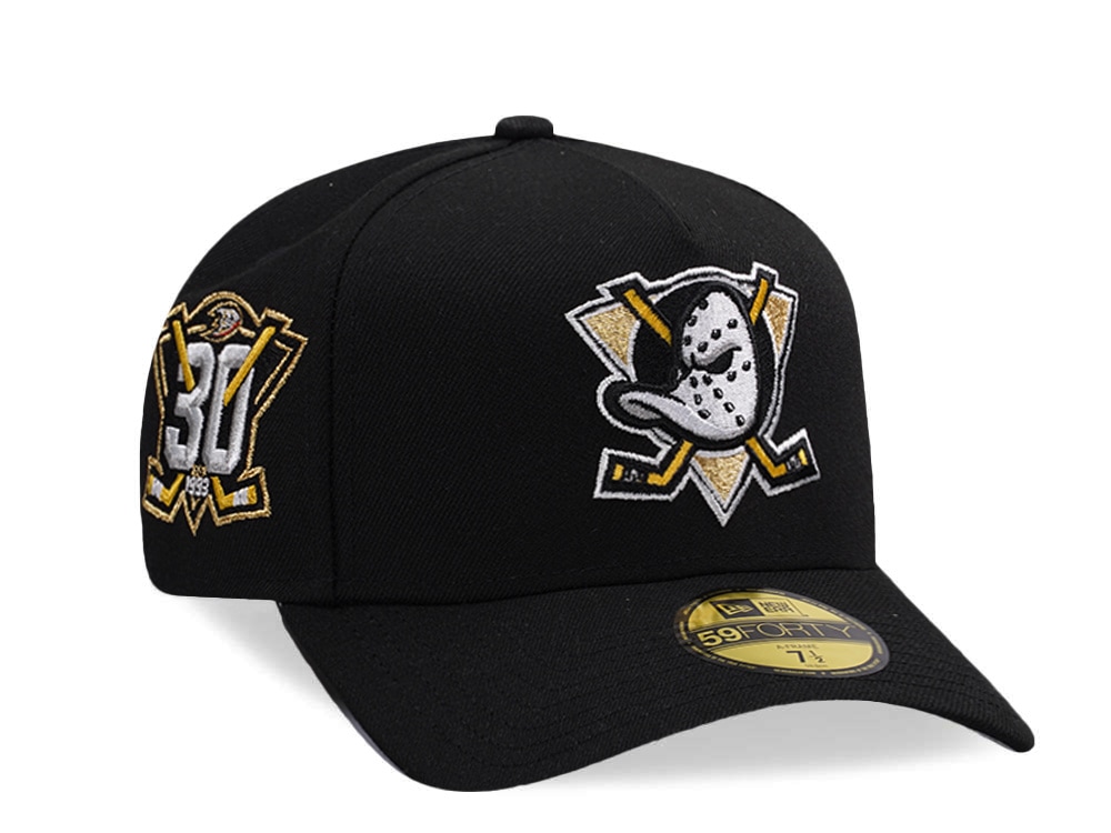 New Era Anaheim Ducks 30th Anniversary Black Prime Edition 59Forty A Frame Fitted Casquette
