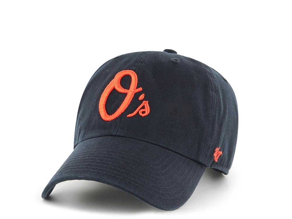 47Brand Baltimore Orioles Black and Orange Clean up Strapback Casquette