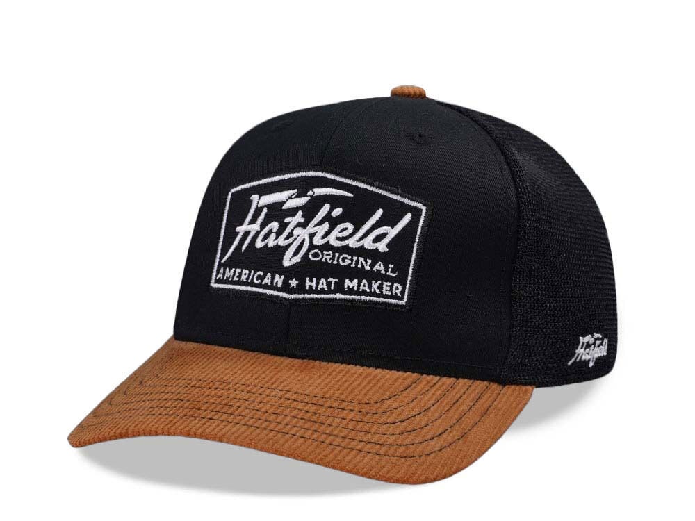 Hatfield Classic Original Black Brown Trucker Snapback Casquette