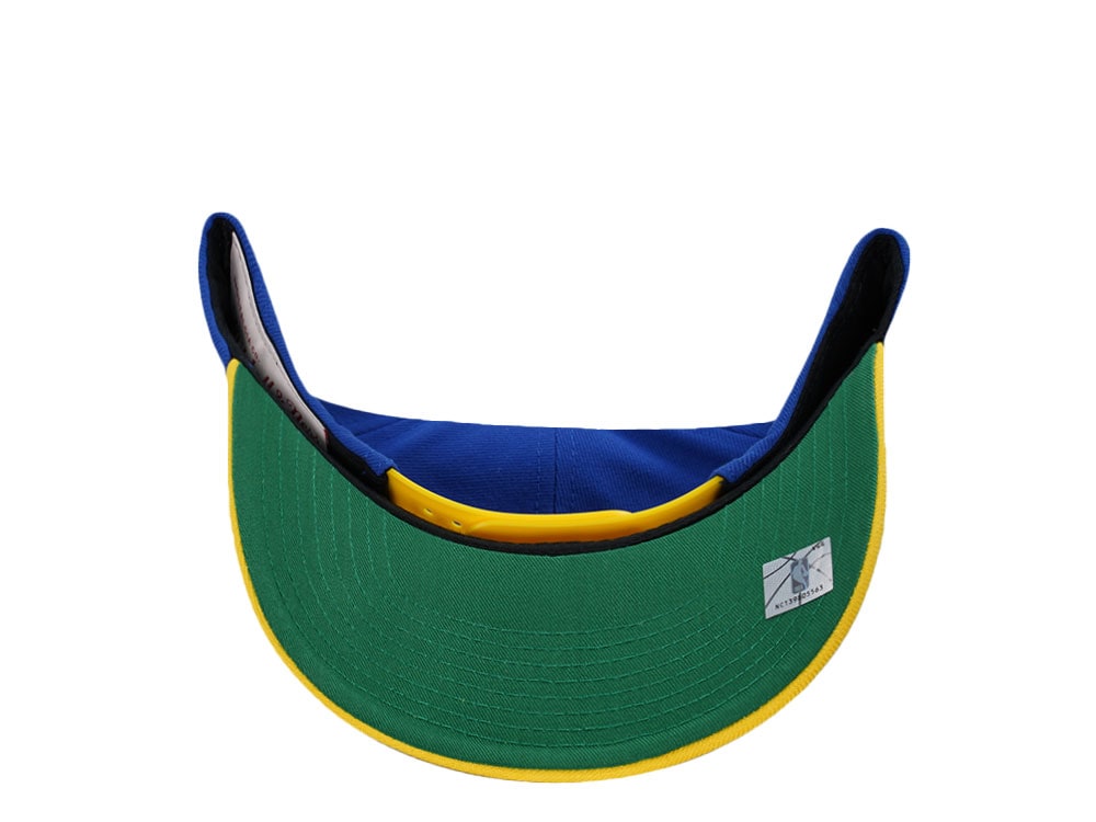 Mitchell & Ness Golden State Warriors Hardwood Classic Pro Crown Fit Blue Snapback Casquette