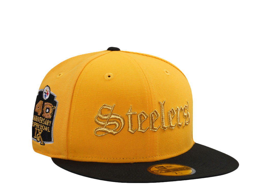 New Era Pittsburgh Steelers 40th Anniversary Gold Two Tone Edition 59Fifty Fitted Casquette