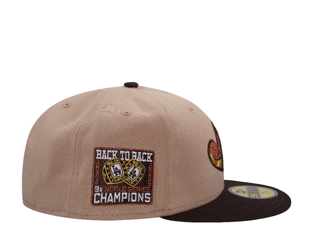 New Era Los Angeles Dodgers Back to Back Champions Camel Prime Edition 59Fifty Fitted Casquette