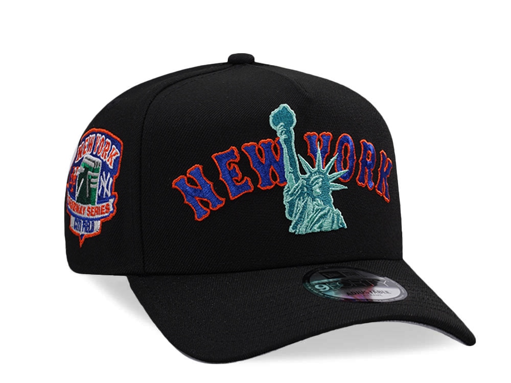 New Era New York Mets Statue Black Prime Edition 9Forty A Frame Snapback Casquette