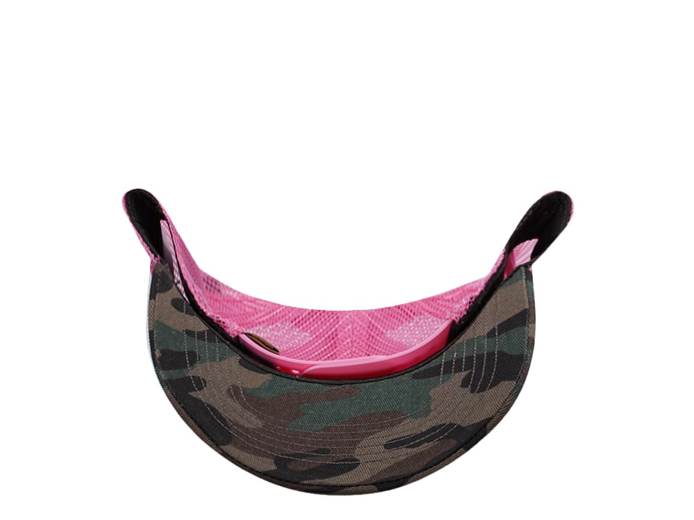 John Deere Script Pink Camouflage Trucker Snapback Casquette