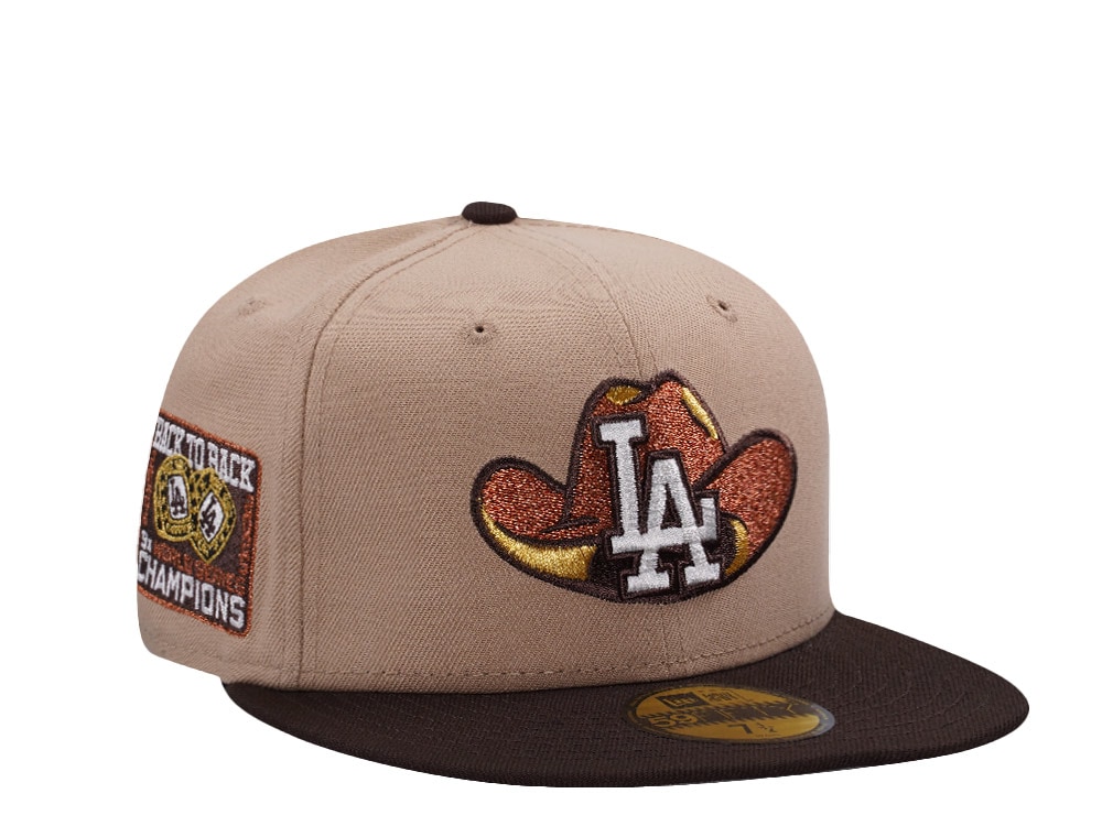 New Era Los Angeles Dodgers Back to Back Champions Camel Prime Edition 59Fifty Fitted Casquette