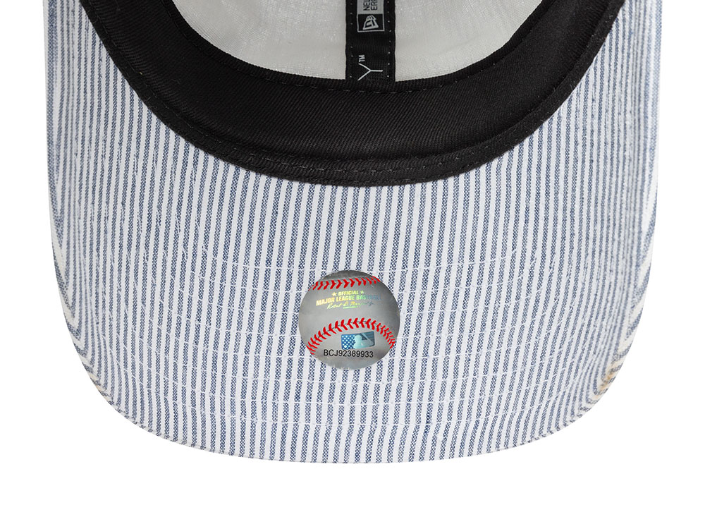 New Era New York Yankees Seersucker Navy  9Twenty Strapback Casquette