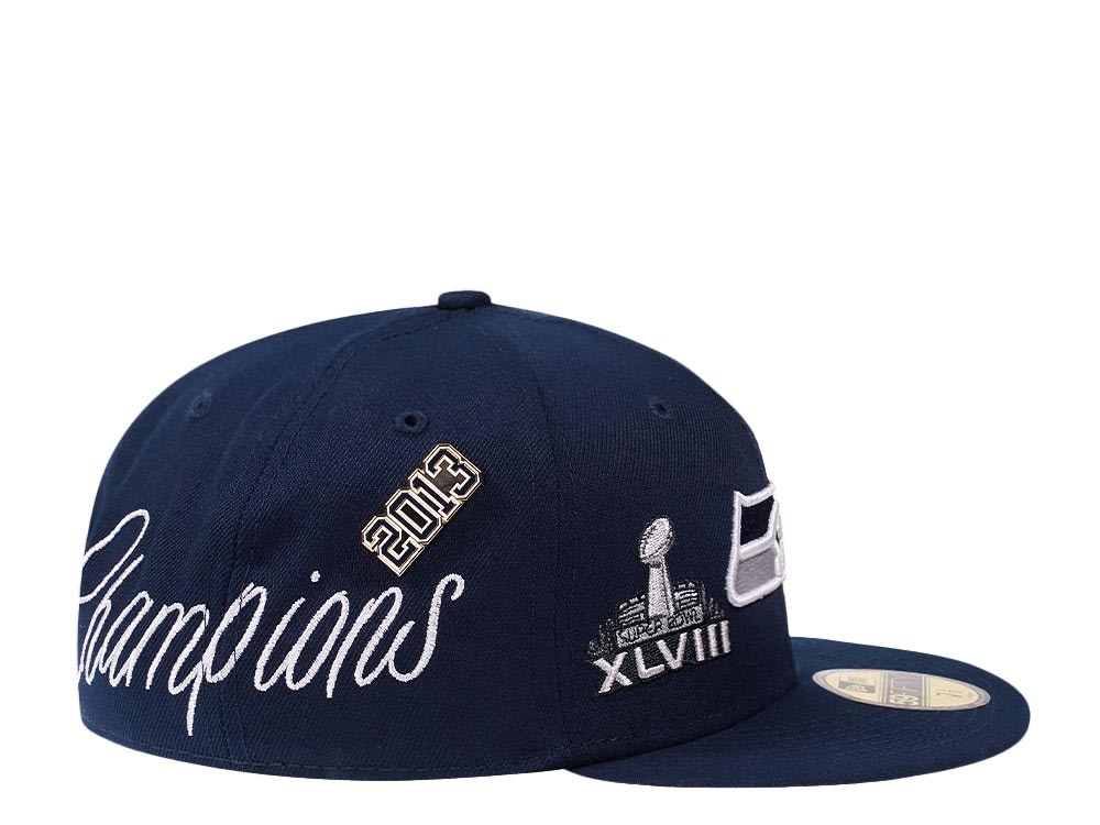 New Era Seattle Seahawks Historicchamps Navy 59Fifty Fitted Casquette