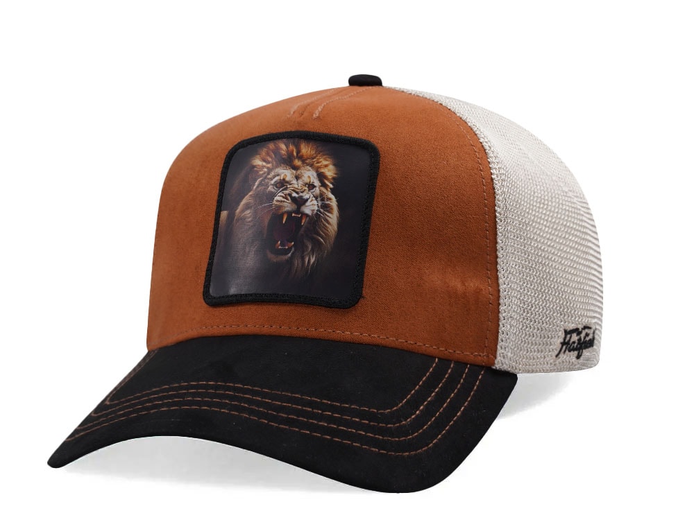 Hatfield Lion Brown Black Trucker Snapback Casquette