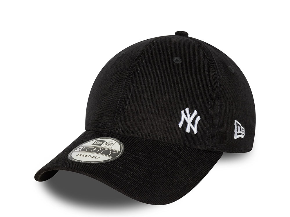 New Era New York Yankees Cord Flawless Black Edition 9Forty Strapback Casquette