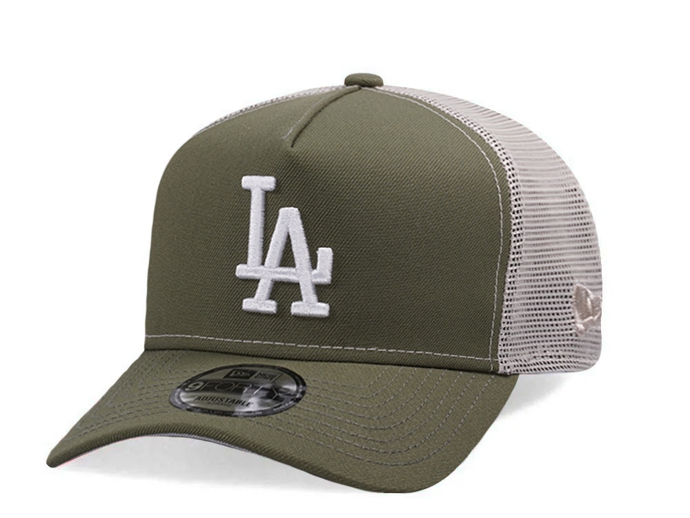 New Era Los Angeles Dodgers New Olive Prime Edition 9Forty A Frame Trucker Snapback Casquette