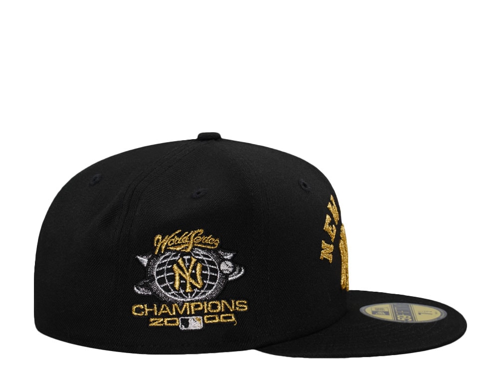 New Era New York Yankees World Series Champions 2000 Black Metallic Edition 59Fifty Fitted Casquette