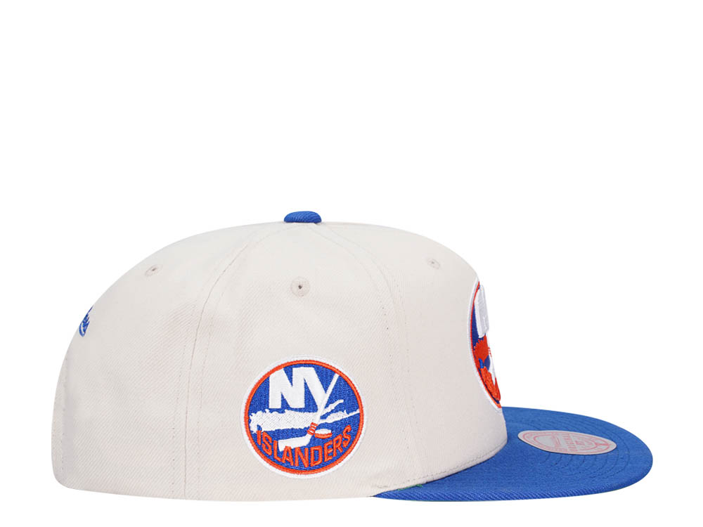 Mitchell & Ness New York Islanders Vintage Off-White Snapback Casquette