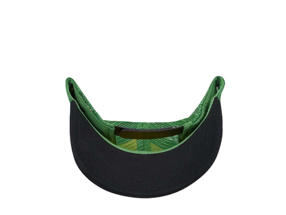 John Deere Logo Mesh Black Trucker Snapback Casquette