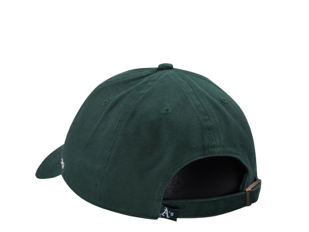 47Brand Oakland Athletics Dark Green Script Clean Up Strapback Casquette