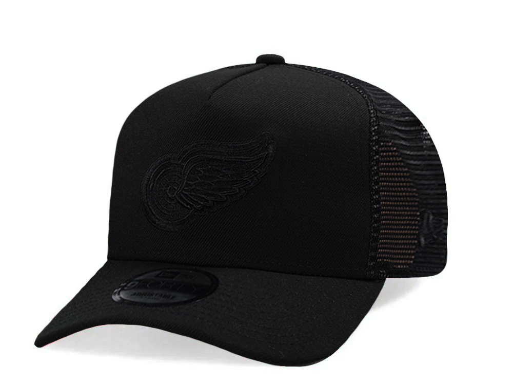 New Era Detroit Red Wings Black Prime Edition 9Forty A Frame Trucker Snapback Casquette