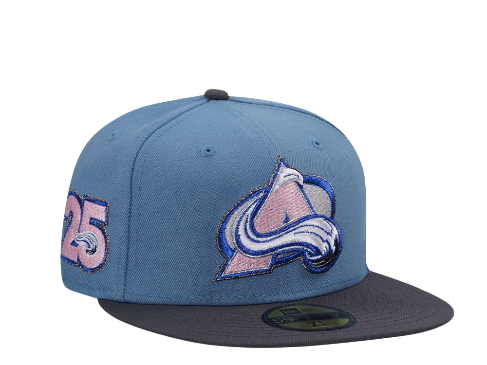 New Era Colorado Avalanche 25th Anniversary Faded Blue Pink Two Tone Edition 59Fifty Fitted Casquette