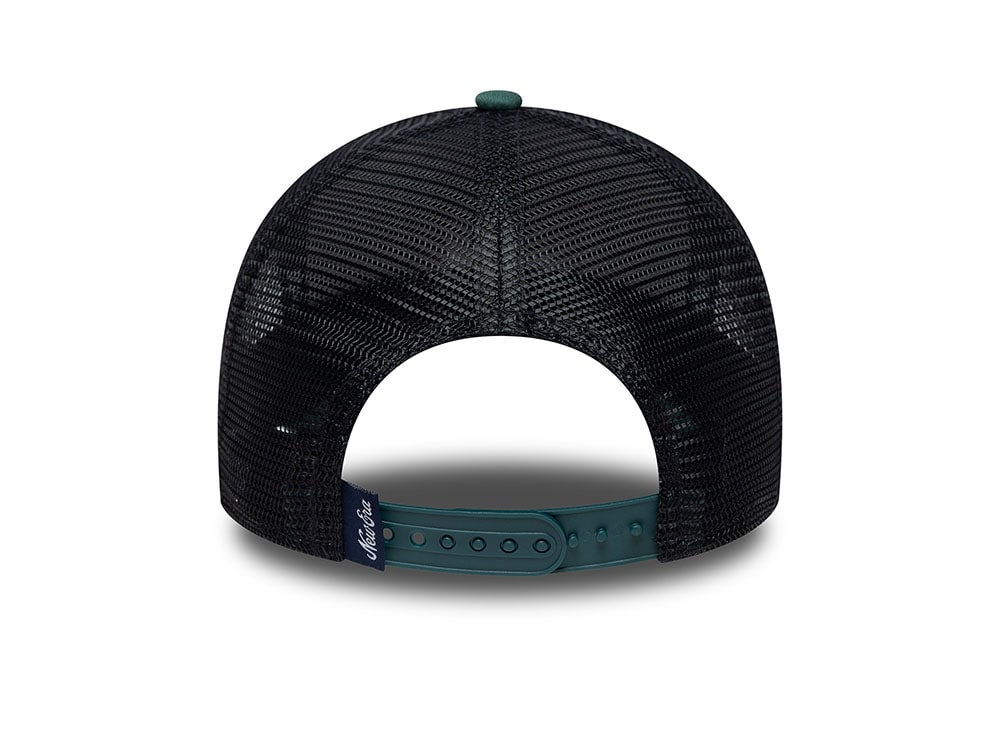 New Era Patch Dark Green 9Forty A Frame Trucker Snapback Casquette