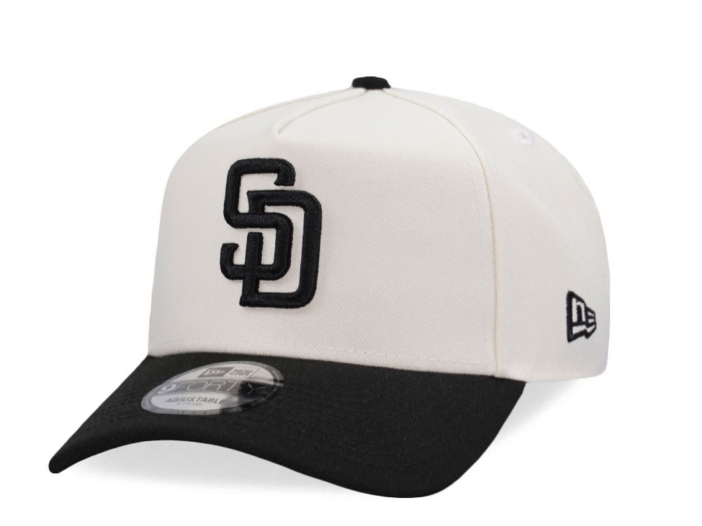 New Era San Diego Padres Chrome Black Two Tone Edition 9Forty A Frame Snapback Casquette