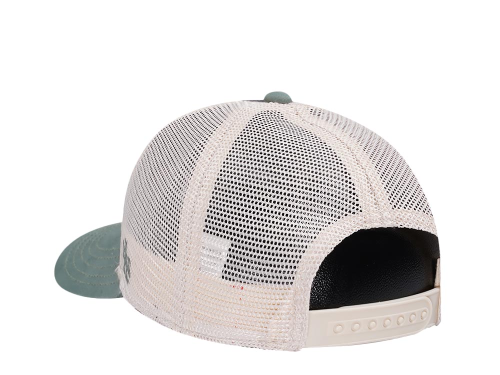 American Needle Vermont Domino Ivory Cool Gray Cedar Trucker Snapback Casquette