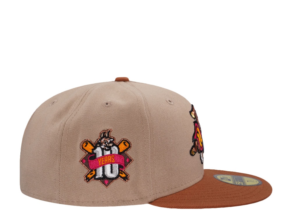 New Era Hartford Yard Goats 10th Anniversary Camel Two Tone Edition 59Fifty Fitted Casquette