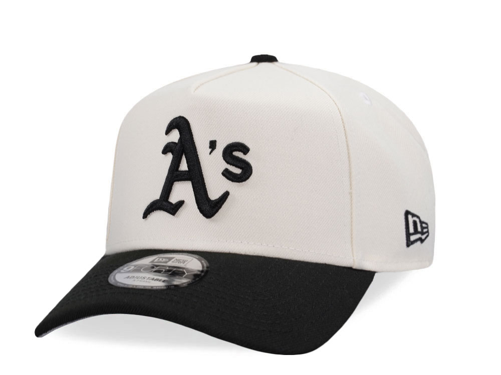 New Era Oakland Athletics Chrome Black Two Tone Edition 9Forty A Frame Snapback Casquette