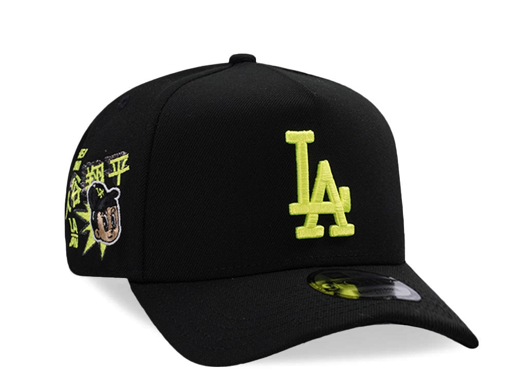 New Era Los Angeles Dodgers Ohtani Neon Yellow Black Prime Edition 9Forty A Frame Snapback Casquette