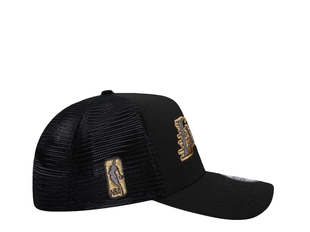 New Era Los Angeles Lakers Black Gold Classic Trucker Edition A Frame 9Forty Casquette