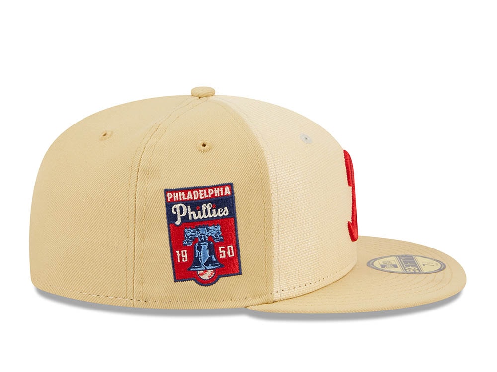 New Era Philadelphia Phillies 1950 Raffia Front Vegas Gold Edition 59Fifty Fitted Casquette