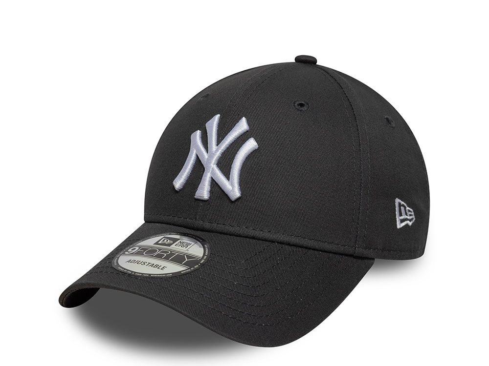 New Era New York Yankees League Essential Dark Gray Edition 9Forty Strapback Casquette
