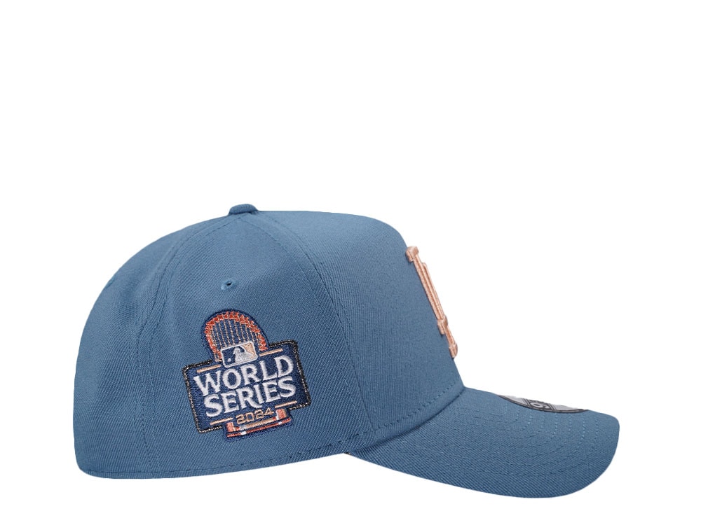 New Era Los Angeles Dodgers World Series 2024 Indigo Peach Edition 9Forty A Frame Snapback Casquette