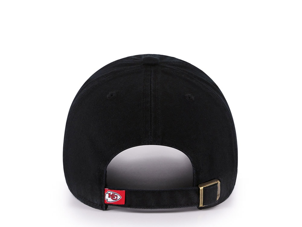 47Brand Kansas City Chiefs Black Classic Edition Clean Up Strapback Casquette