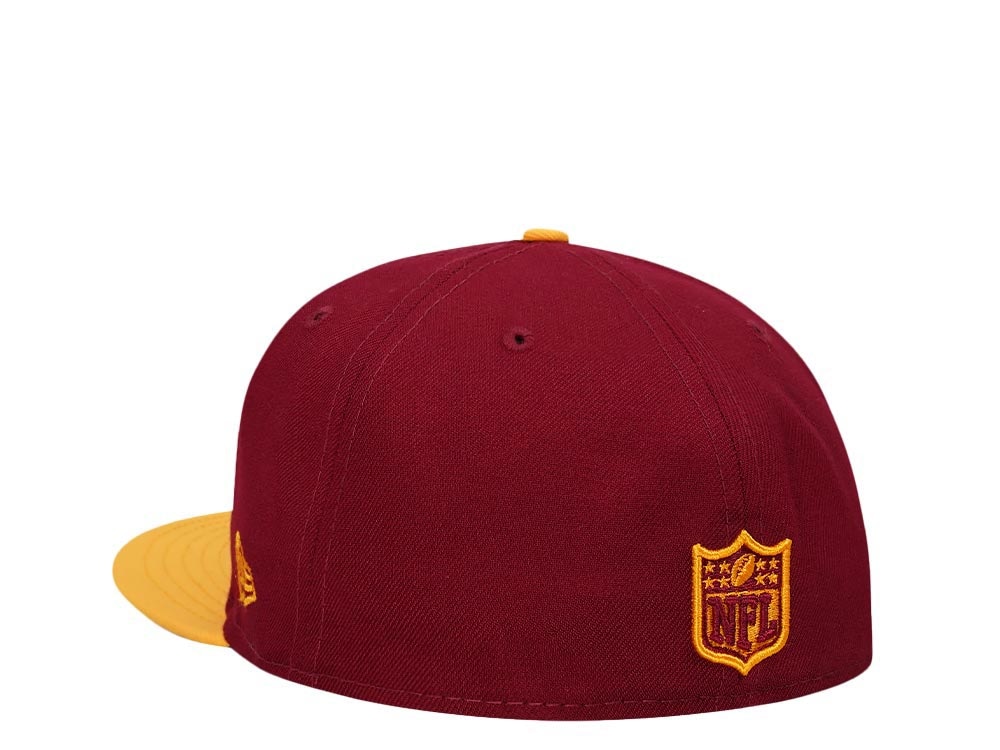 New Era Washington Football Team Maroon Gold Two Tone Edition 59Fifty Fitted Casquette