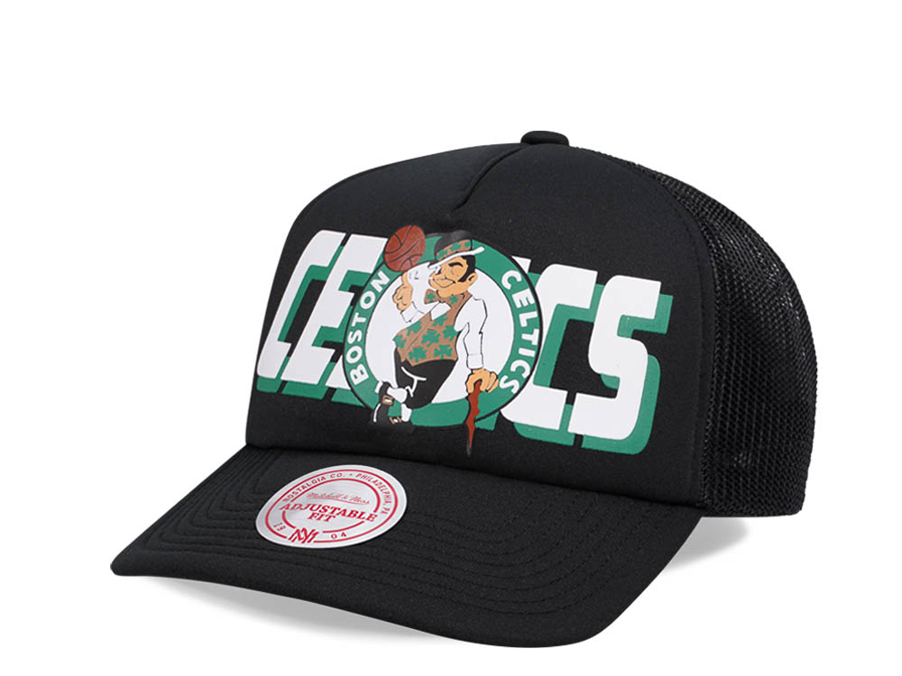 Mitchell & Ness Boston Celtics Black Billboard Trucker Snapback Casquette