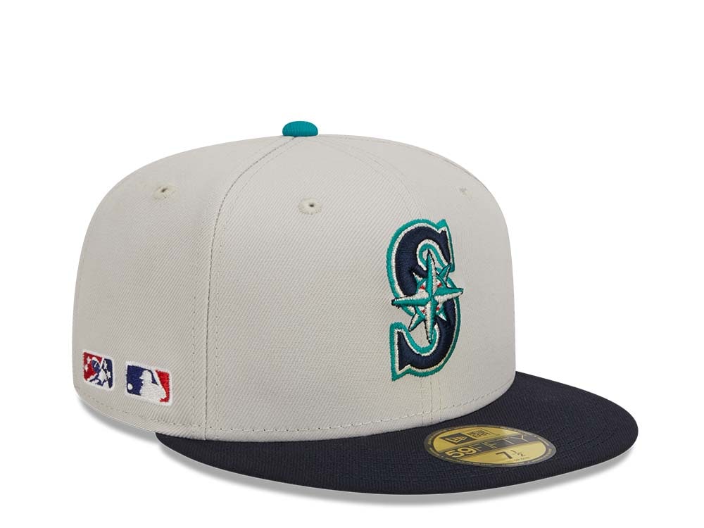New Era Seattle Mariners Farm Team Stone Throwback Two Tone Edition 59Fifty Fitted Casquette