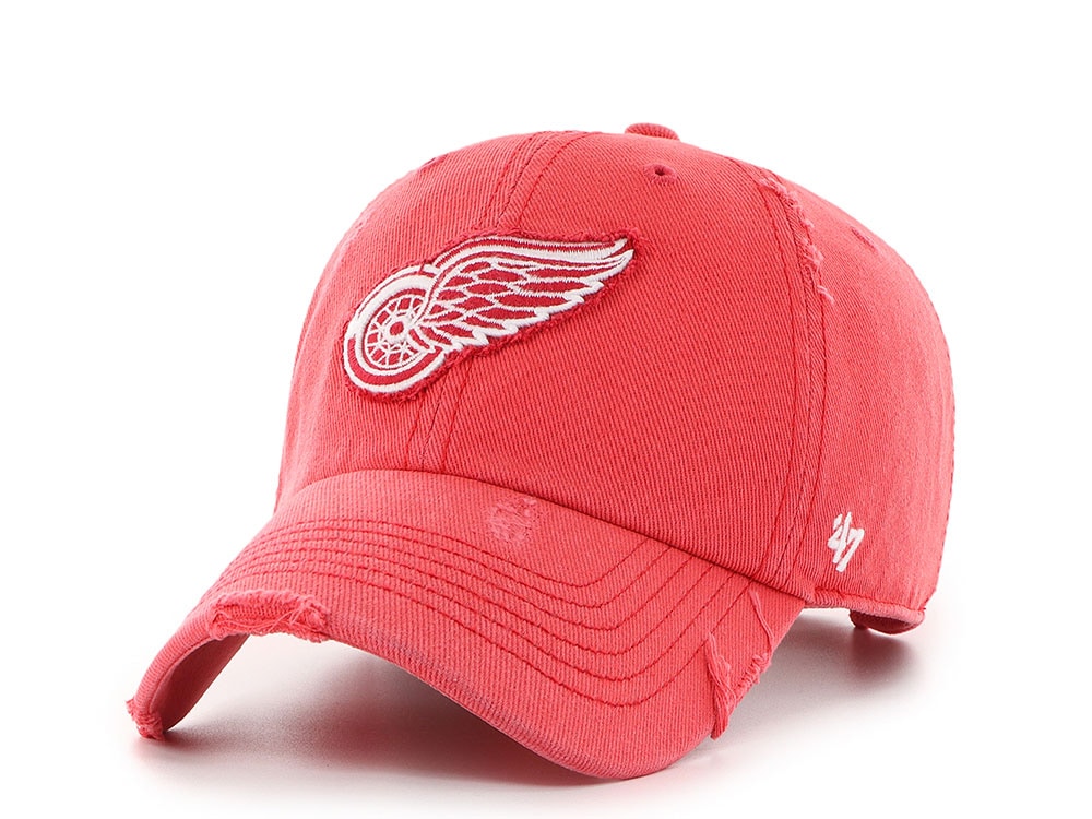 47 Brand Detroit Red Wings Weathered Red Clean Up Strapback Casquette
