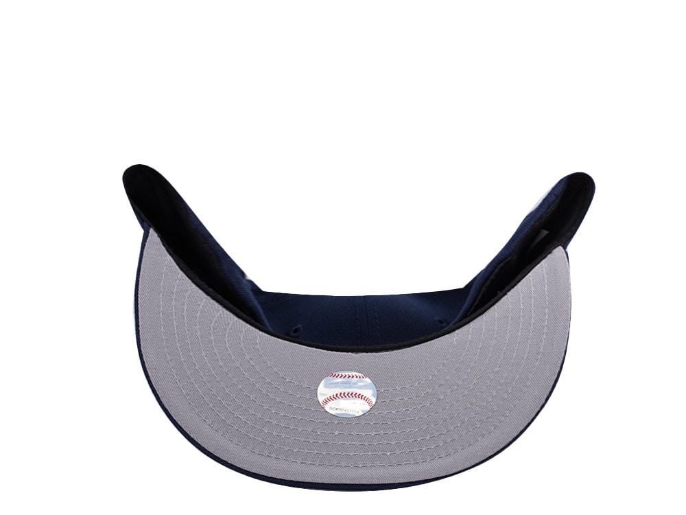 New Era Atlanta Braves World Series 1995 Skull Ocean Blue Prime Edition 59Fifty Fitted Casquette